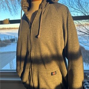 Dickies Men's Charcoal Zip-Up Hoodie
